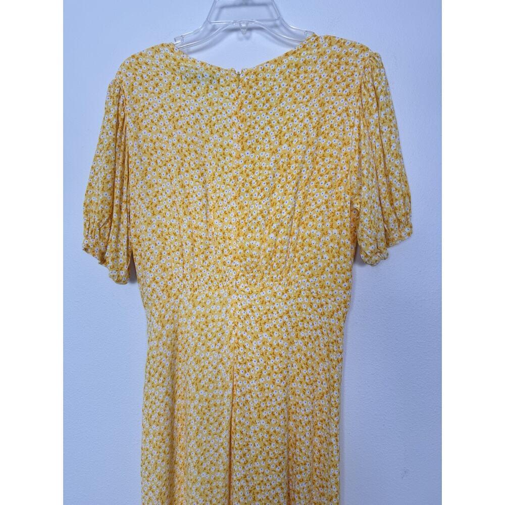 Faithfull The Brand Midi Dress Women’s Medium Floral Yellow Ari - Picture 6 of 14